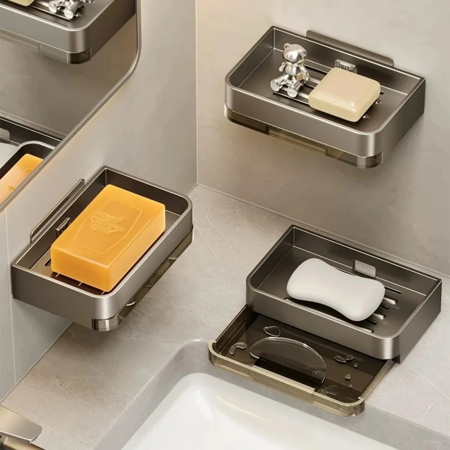 Oxide Pigment Soap - Support mural en métal pour savon