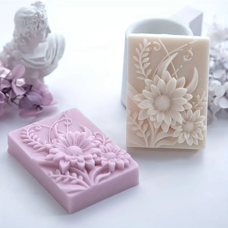 Soap Making Chemical - Moule à savon carré en Silicone,