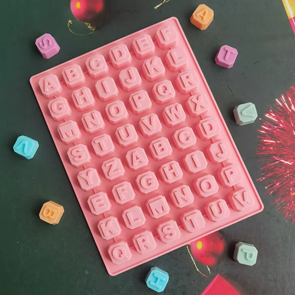 Soap Mold Silicone Loaf - 48 lettre Enghish Alphabet lettre Silicone