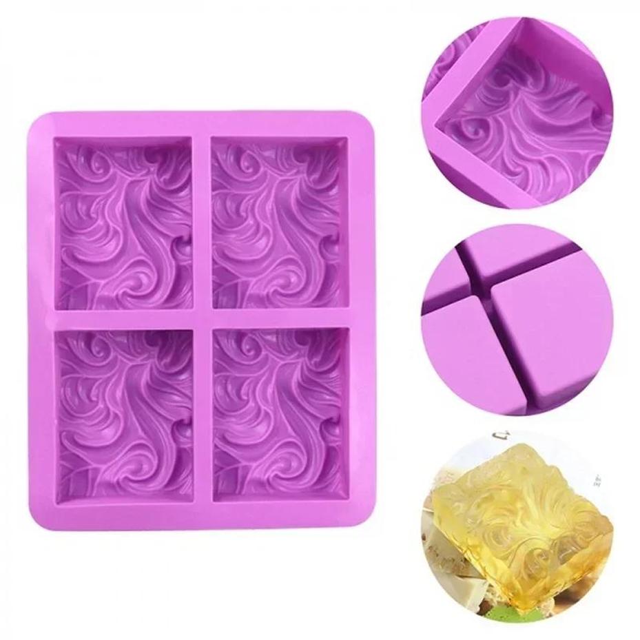 Soap Mold Silicone Loaf - Moule en silicone créatif 4 cavités
